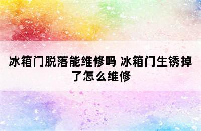 冰箱门脱落能维修吗 冰箱门生锈掉了怎么维修